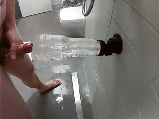 Men Masturbating With Fleshlight Clear Under The Shower free video