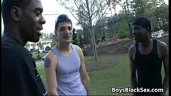 Black Muscular Gay Dude Fuck Anally White Twink Hard 19