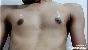 Twink's Nipple Spit Play And Huge Cum Shot free video